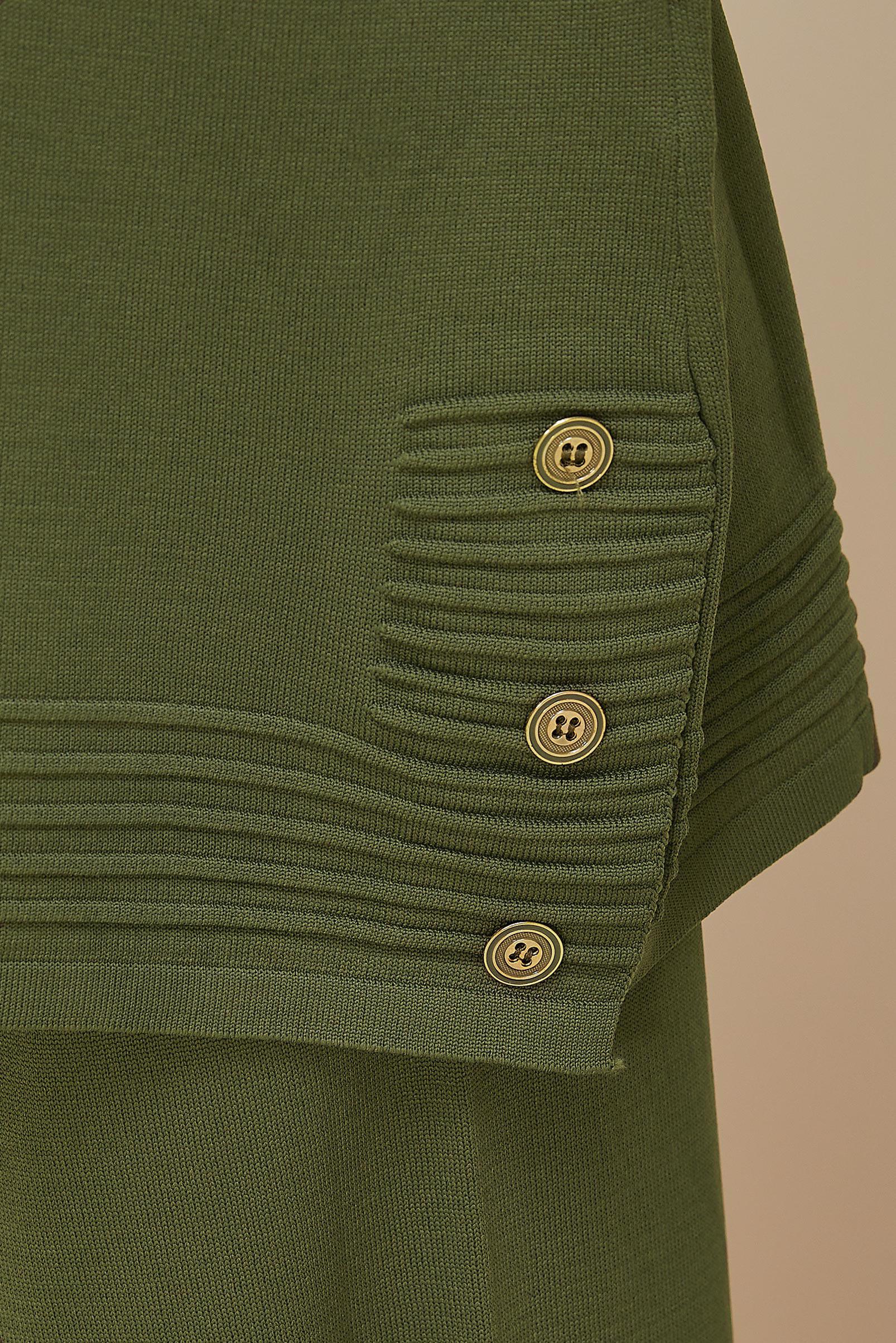 Tesettür giyim HAKİ PANTOLONLU TRİKO TAKIM 45884