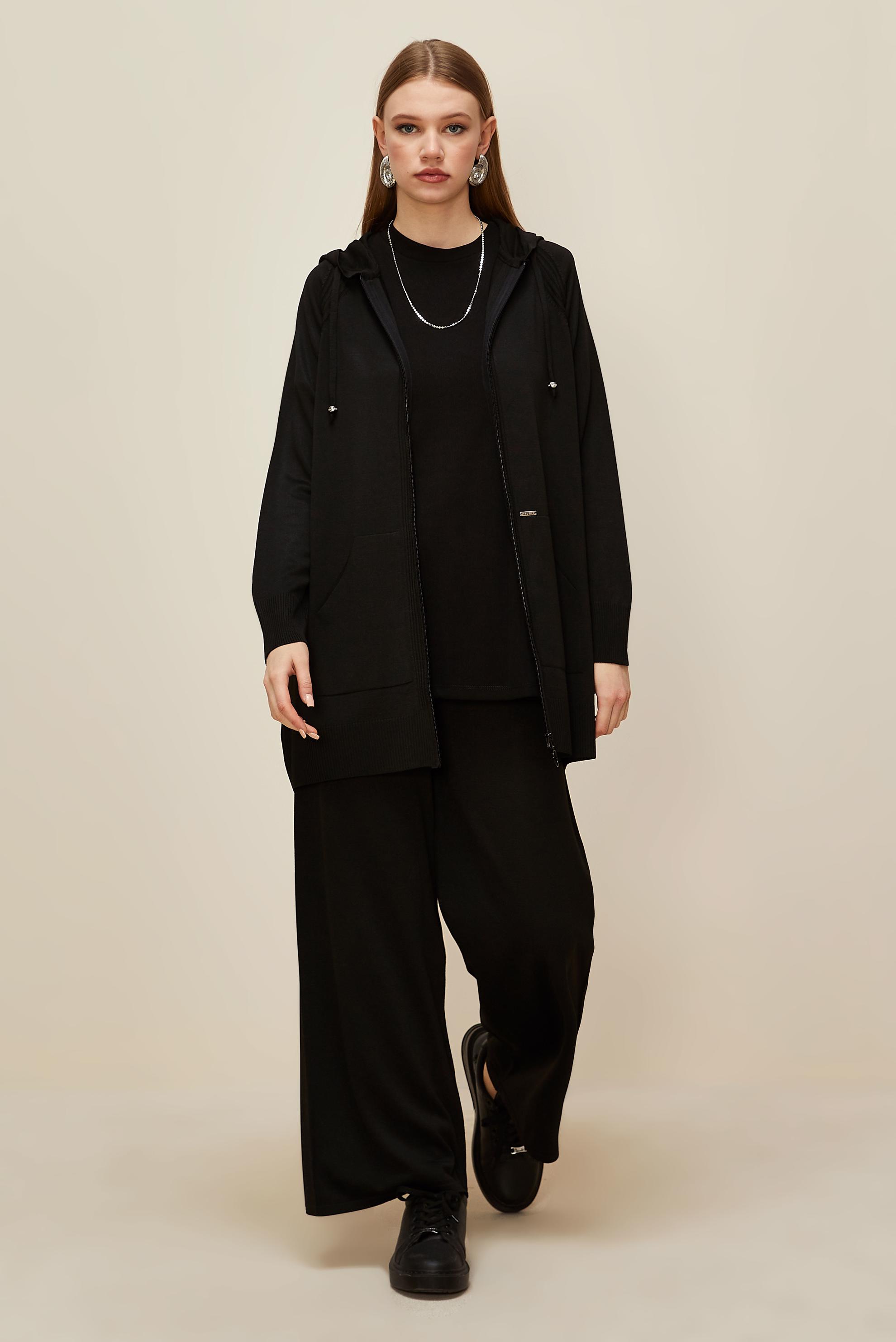 Vêtements hijab NOIR ENSEMBLE PANTALON EN TRICOT 45902