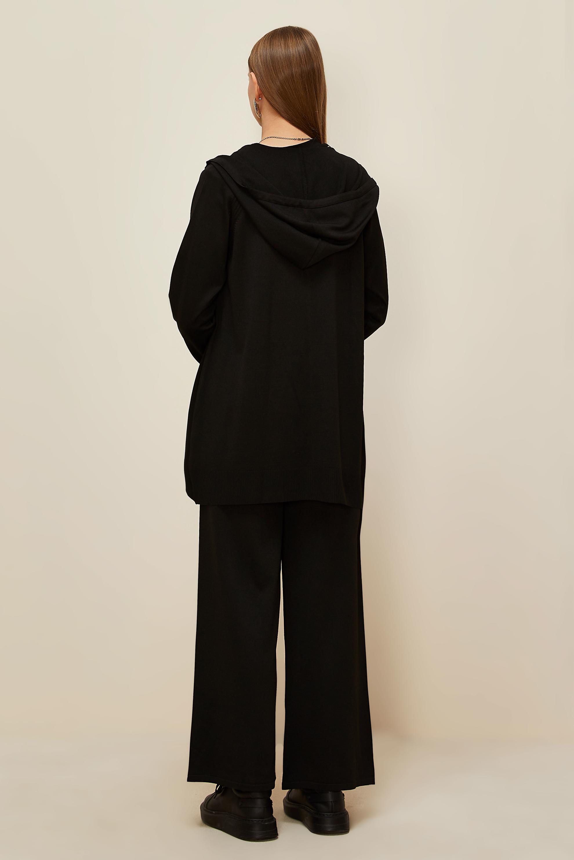 Vêtements hijab NOIR ENSEMBLE PANTALON EN TRICOT 45902