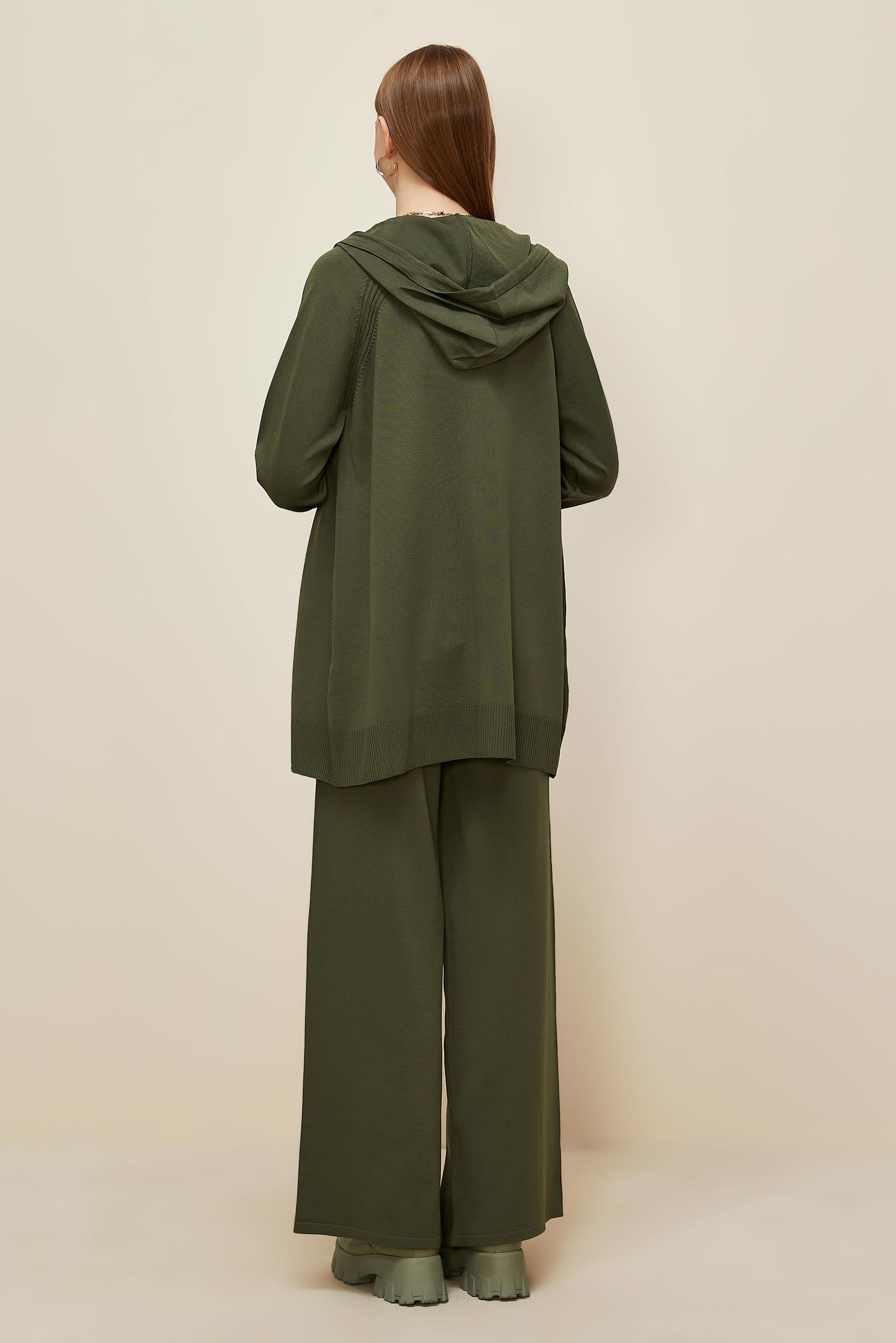 Hijab clothing KHAKI KNITWEAR PANTSUIT 45902
