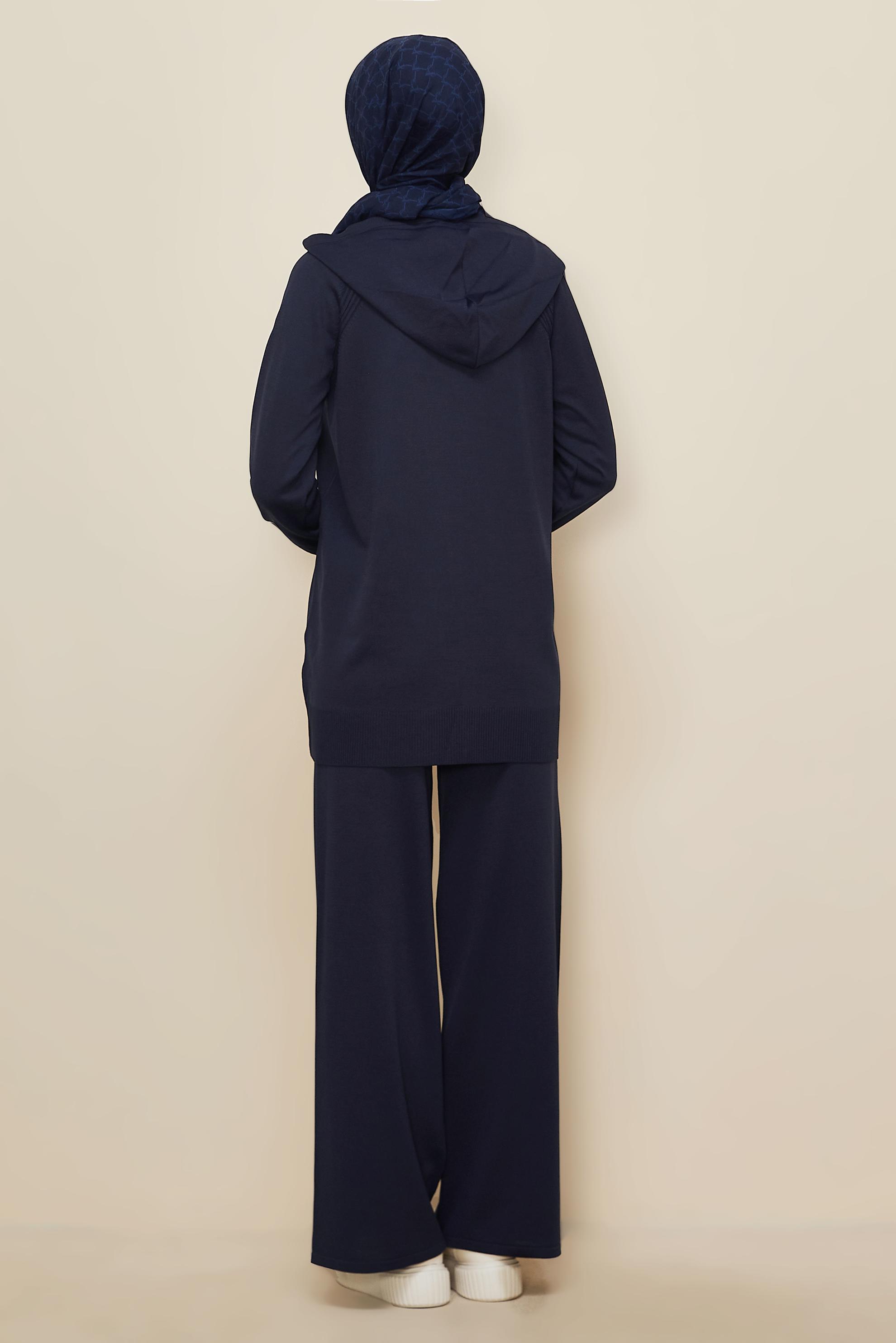 Tesettür giyim LACİVERT 45902 TRİKO 2&prime;Lİ PANT.TAK.38-46