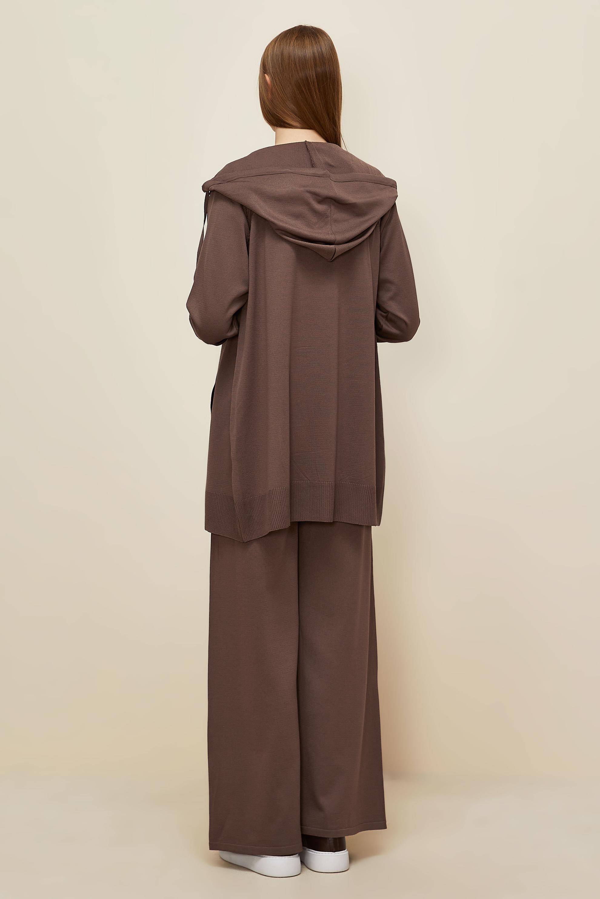 Hijab clothing BROWN KNITWEAR PANTSUIT 45902