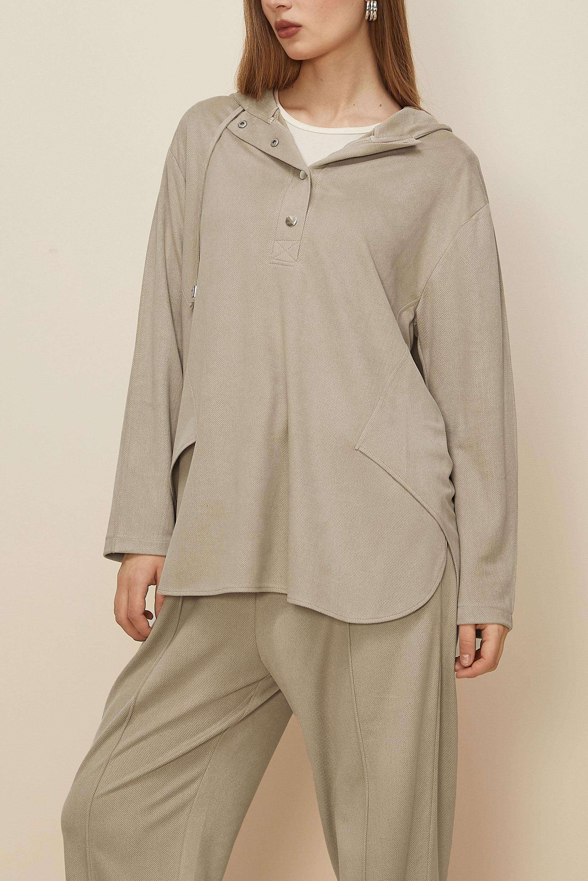 Hijab clothing BEIGE SUEDE PANTSUIT 45971