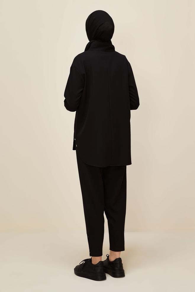 Vêtements hijab NOIR ENSEMBLE PANTALON 45972 - ALVİNA