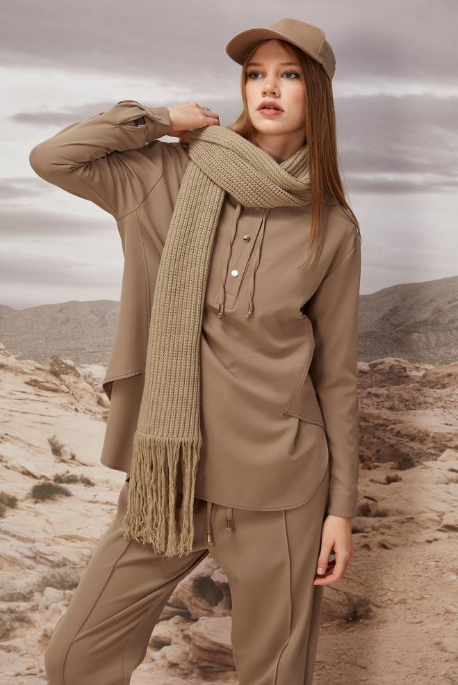 Hijab clothing BROWN PANTSUIT 45972 - ALVİNA