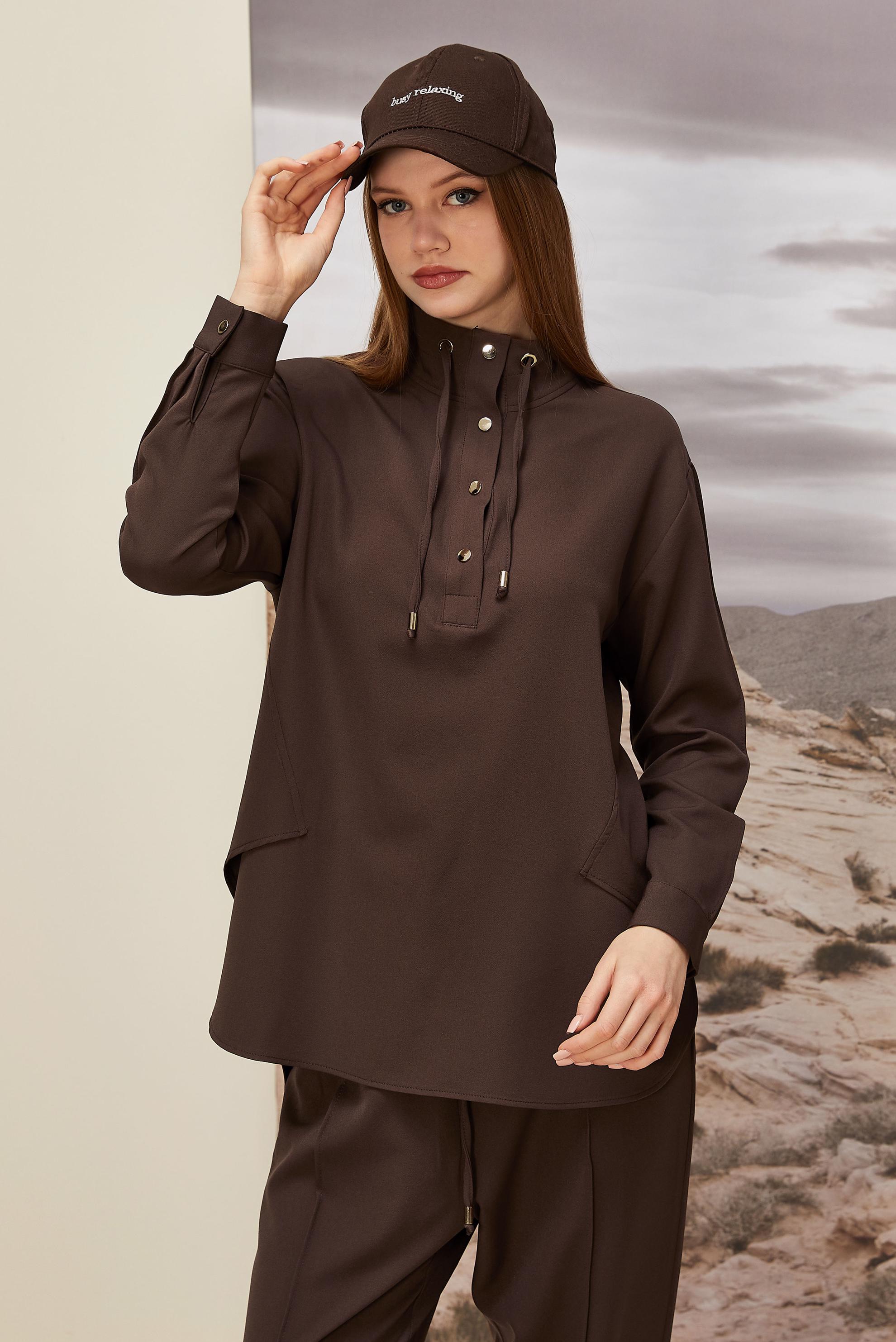 Hijab clothing BROWN PANTSUIT 45972