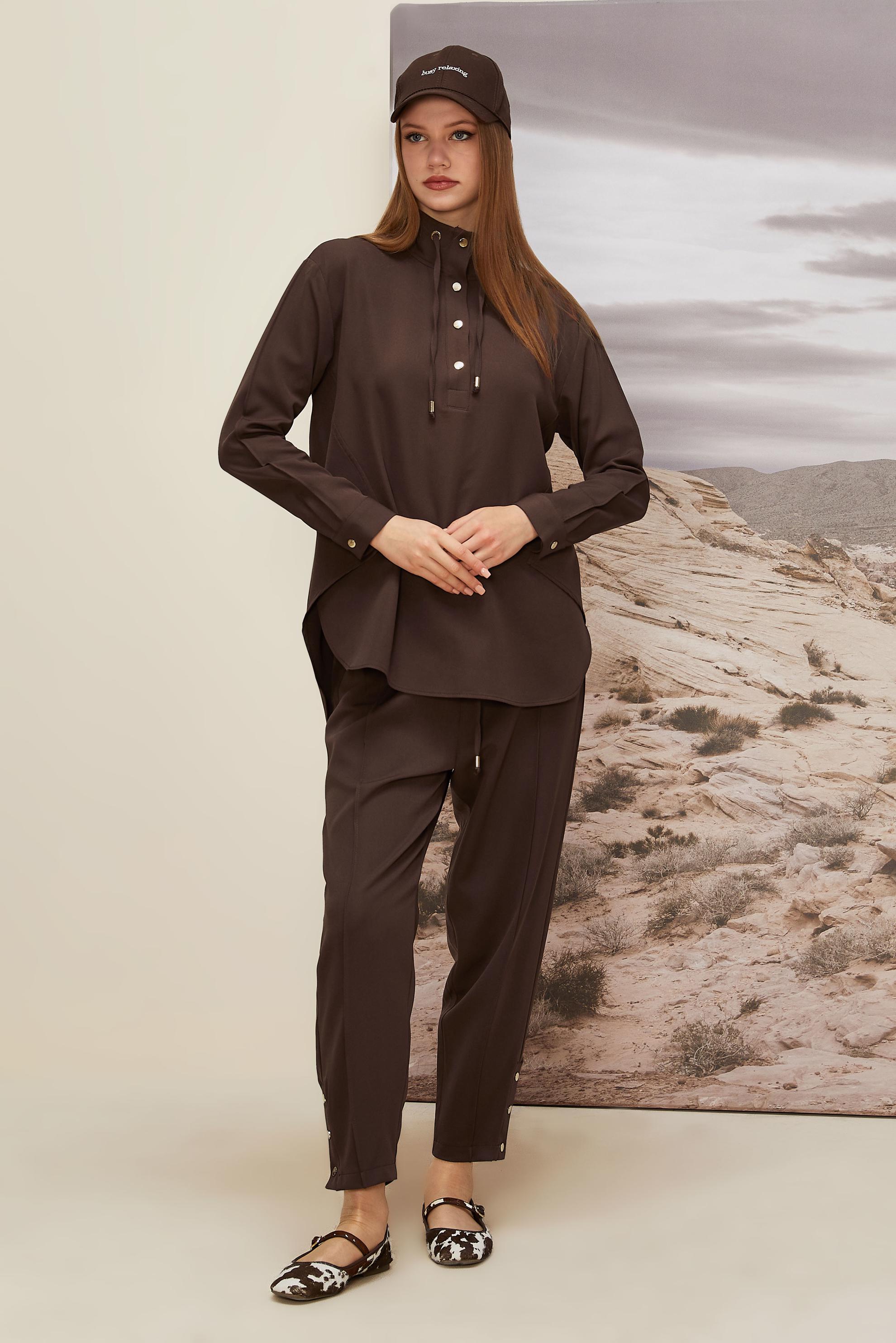 Hijab clothing BROWN PANTSUIT 45972