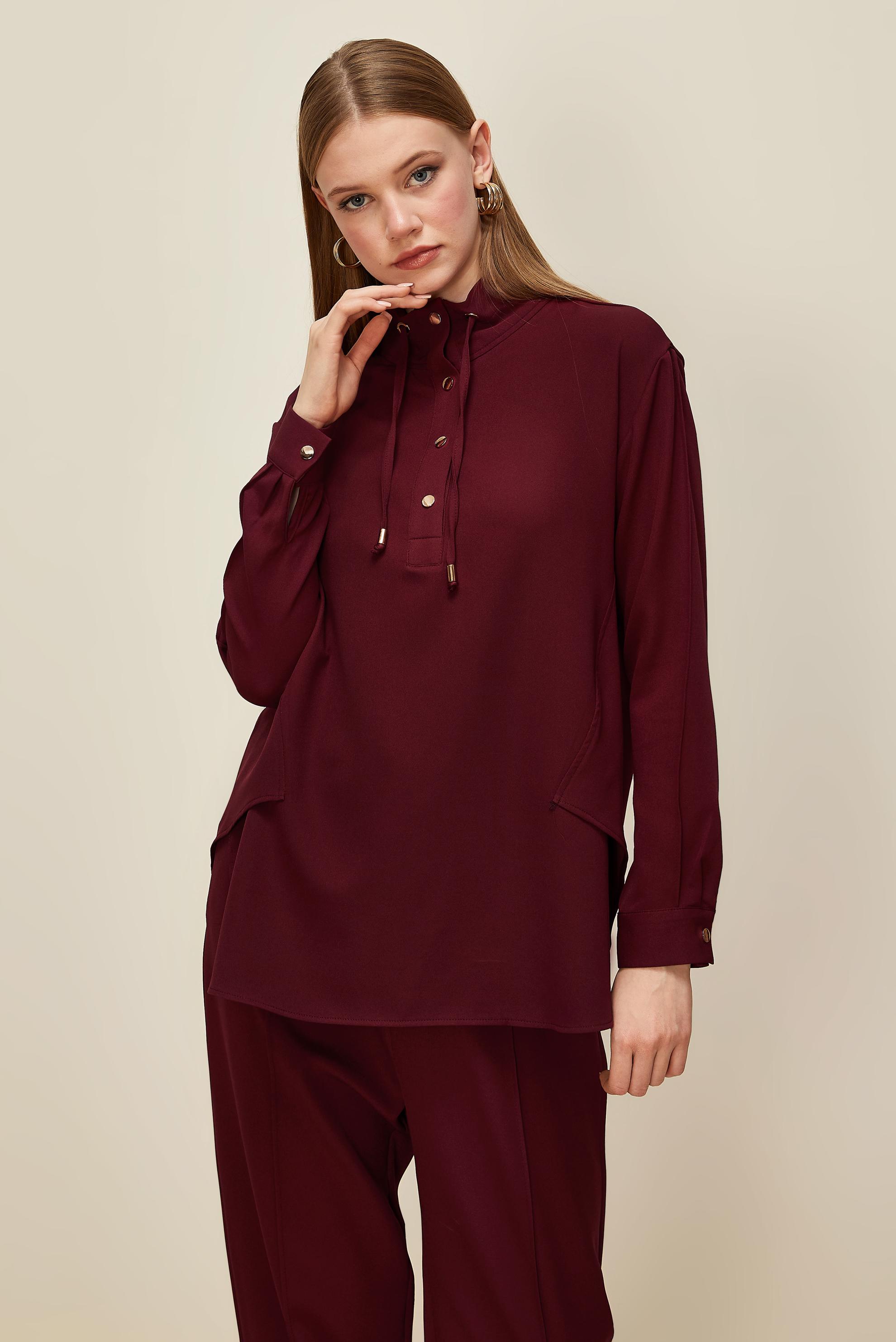 Hijab clothing CLARET RED PANTSUIT 45972