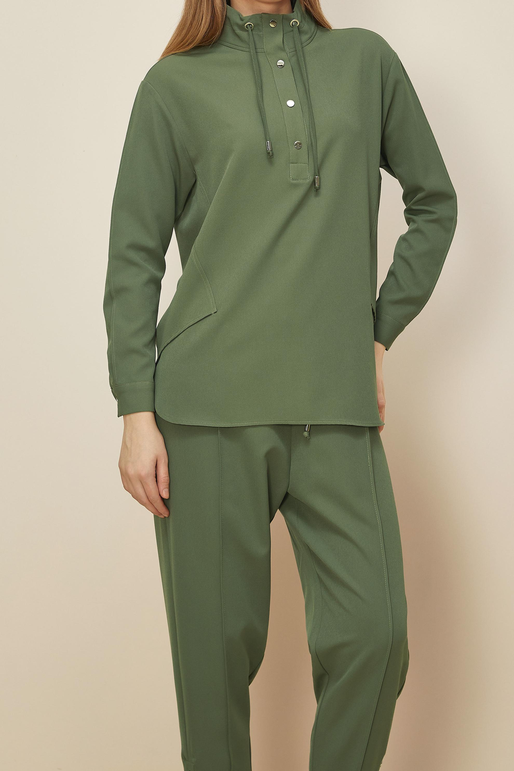 Tesettür giyim YEŞİL PANTOLONLU TAKIM 45972