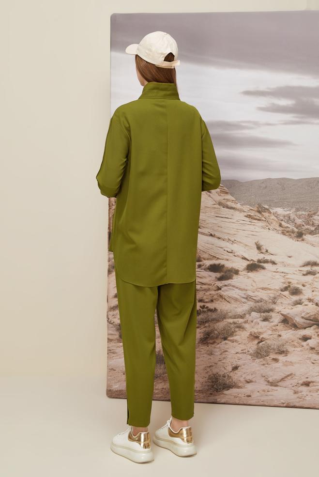 Hijab clothing GREEN PANTSUIT 45972 - ALVİNA