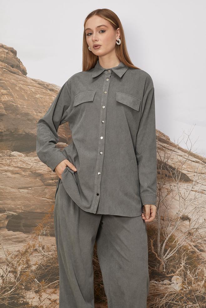 Hijab clothing GREY 45990 8693 2&prime;Lİ PANT.TK. 38-44 TEK42 - ALVİNA