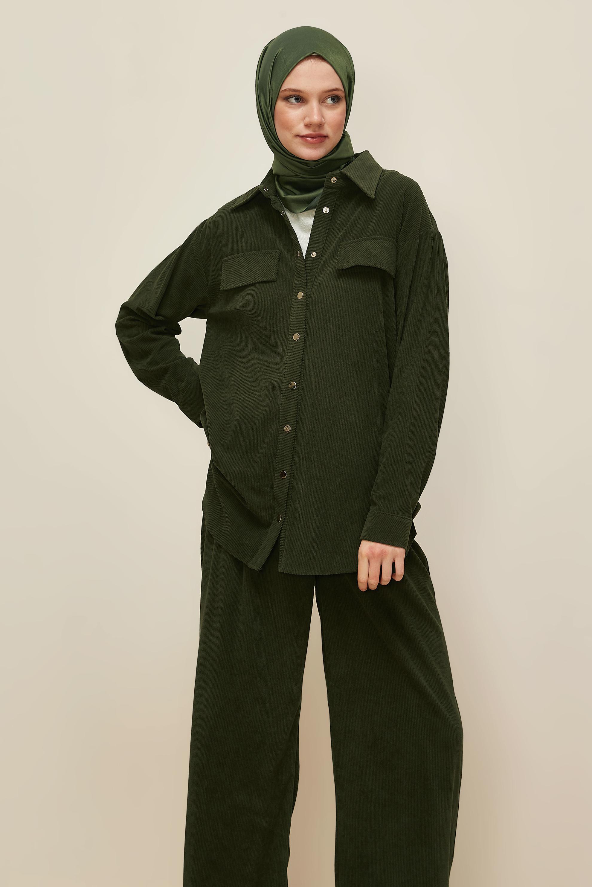 Vêtements hijab KAKI ENSEMBLE PANTALON 45990