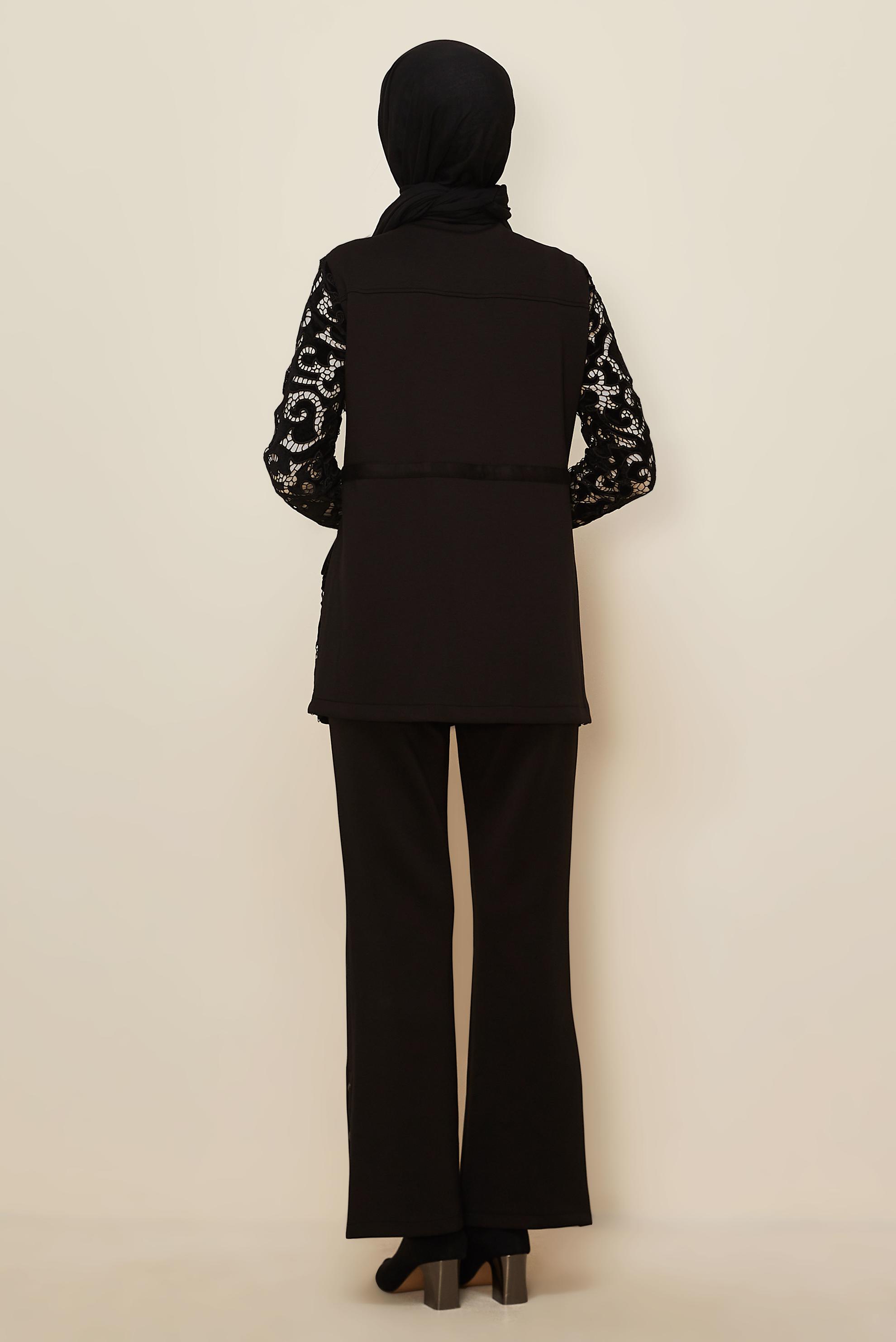 Tesettür giyim SİYAH 46008-1 OYSHO 2&prime;Lİ PANT.TAK. 38-44 TEK40