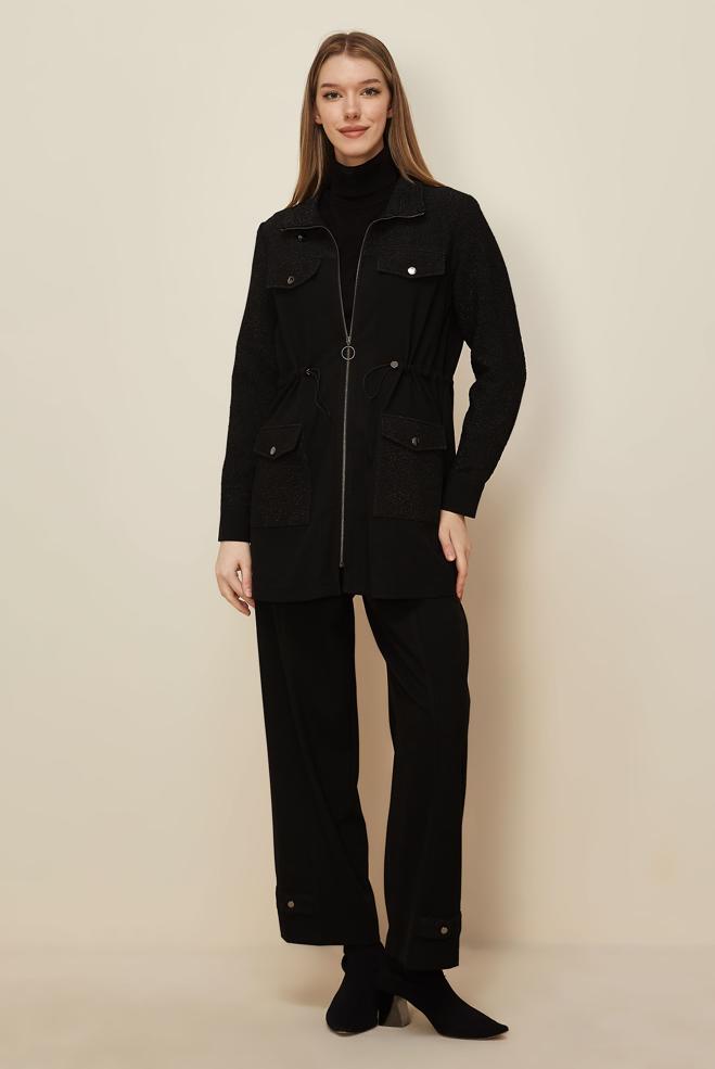 Tesettür giyim SİYAH 46010 KARDELEN 2&prime;Lİ PANT.TK.38-44 TEK 40 - ALVİNA