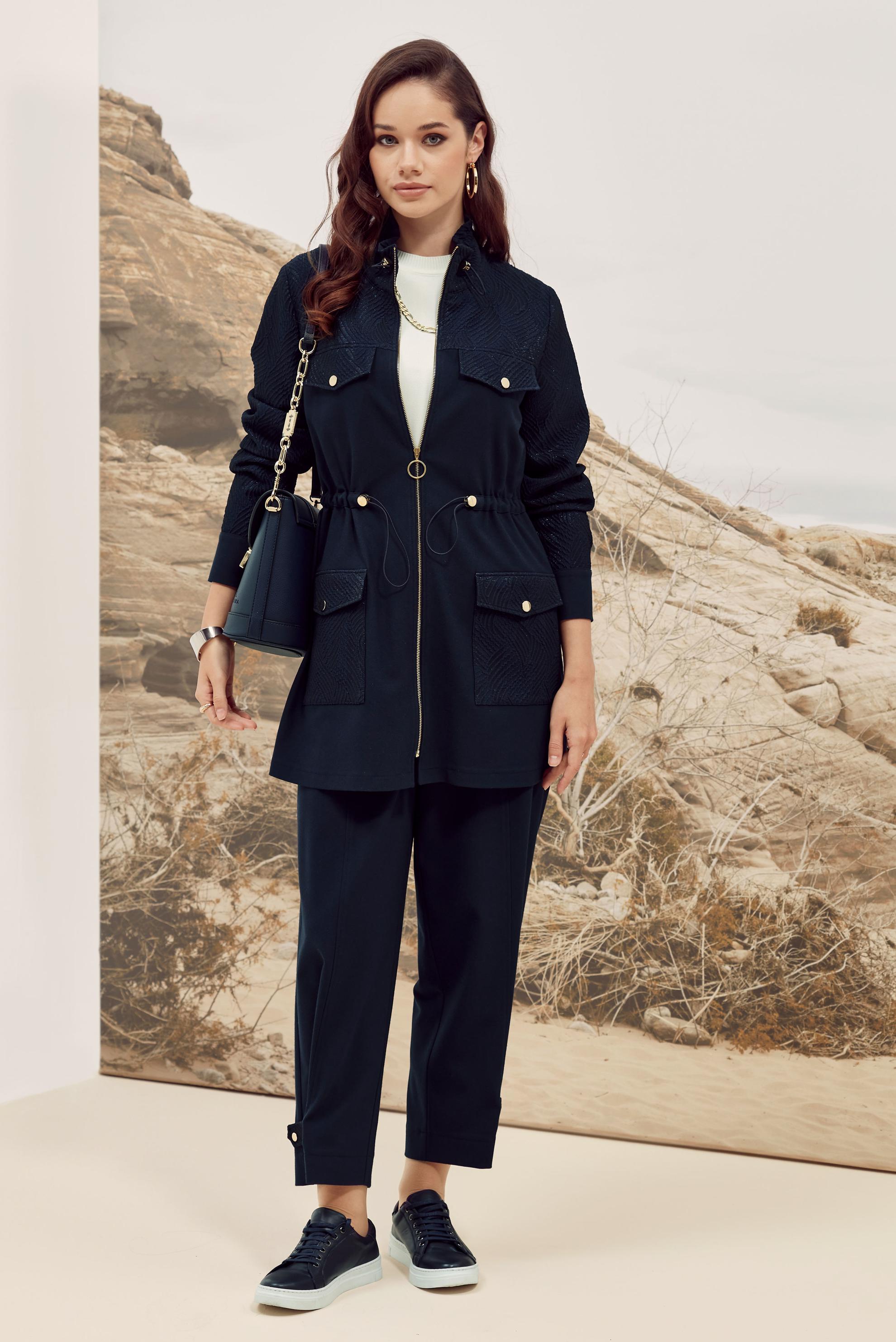 Hijab clothing NAVY BLUE 46010 KARDELEN 2′Lİ PANT.TK.38-44 TEK 40