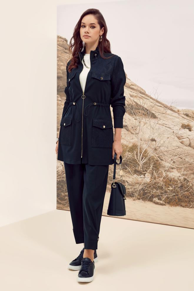 Hijab clothing NAVY BLUE 46010 KARDELEN 2′Lİ PANT.TK.38-44 TEK 40 - ALVİNA