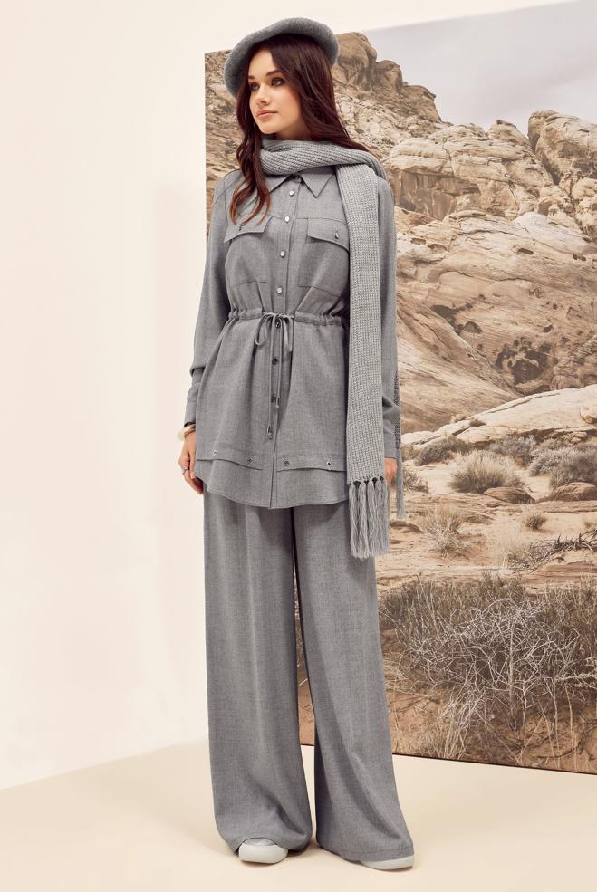 Tesettür giyim GRİ 46012 ARENDAL 70037 2′Lİ PANT.TK.38-44 TEK40 - ALVİNA