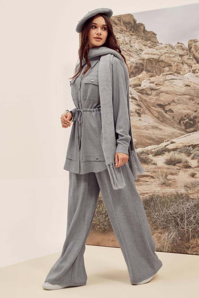 Tesettür giyim GRİ 46012 ARENDAL 70037 2′Lİ PANT.TK.38-44 TEK40 - ALVİNA