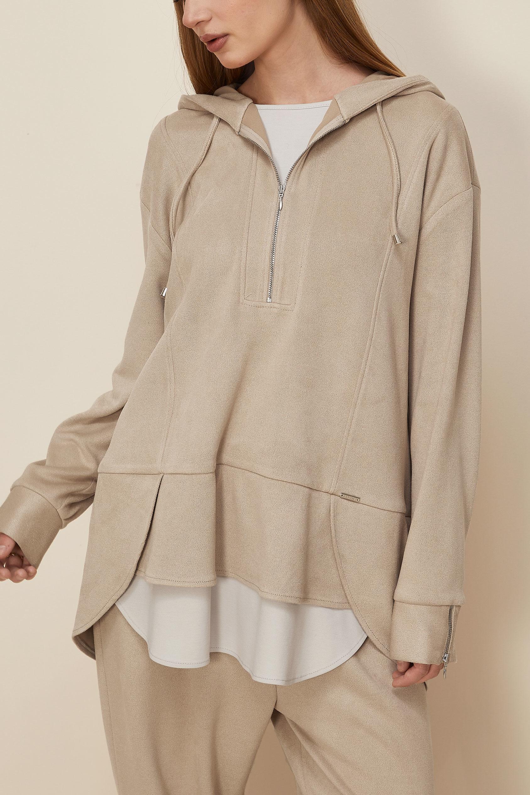 Hijab clothing BEIGE 46018 CUPRA SÜET 2 Lİ PANT.TK.38-44