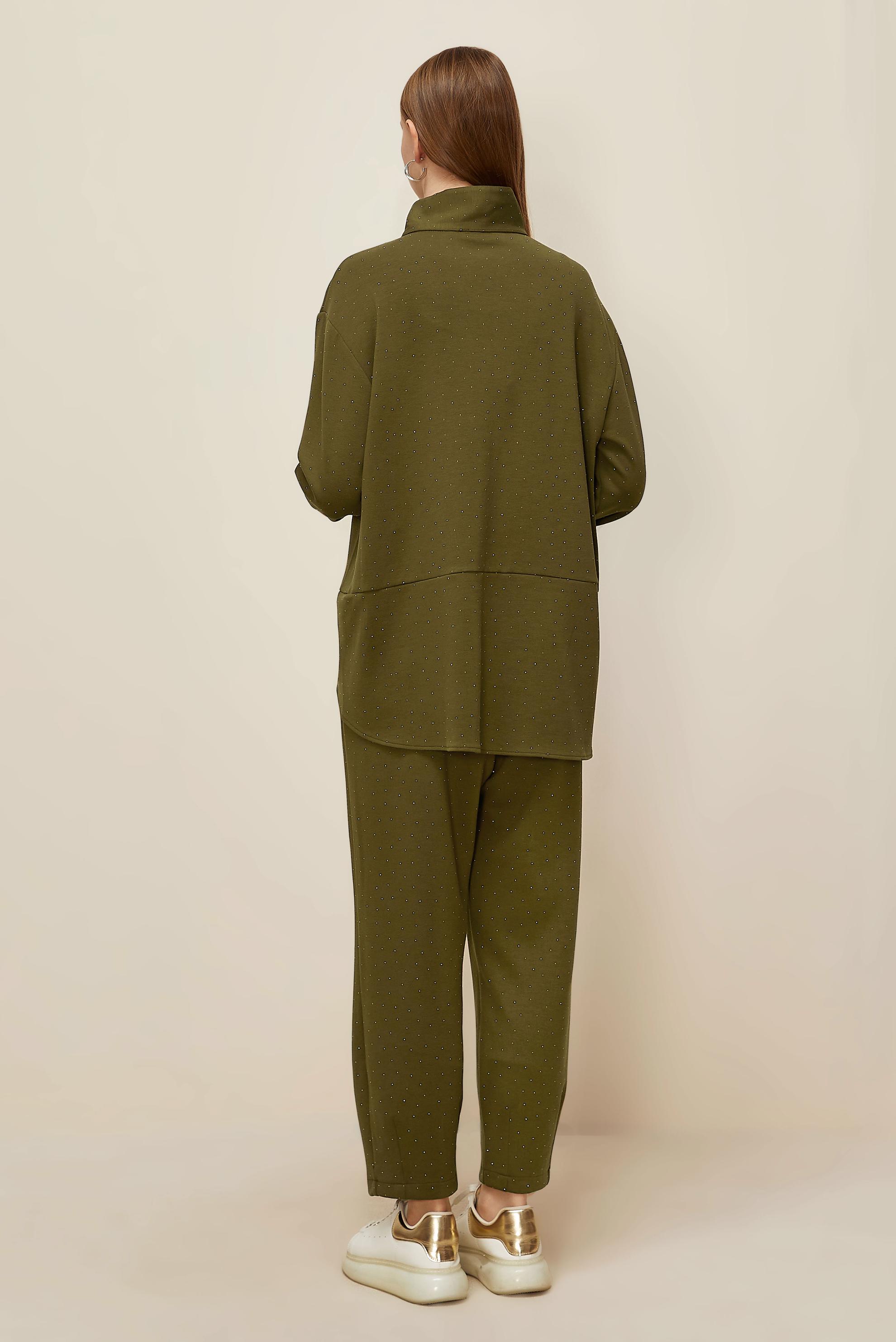 Hijab clothing GREEN GEM EMBROIDERED TRACKSUIT SET 46019