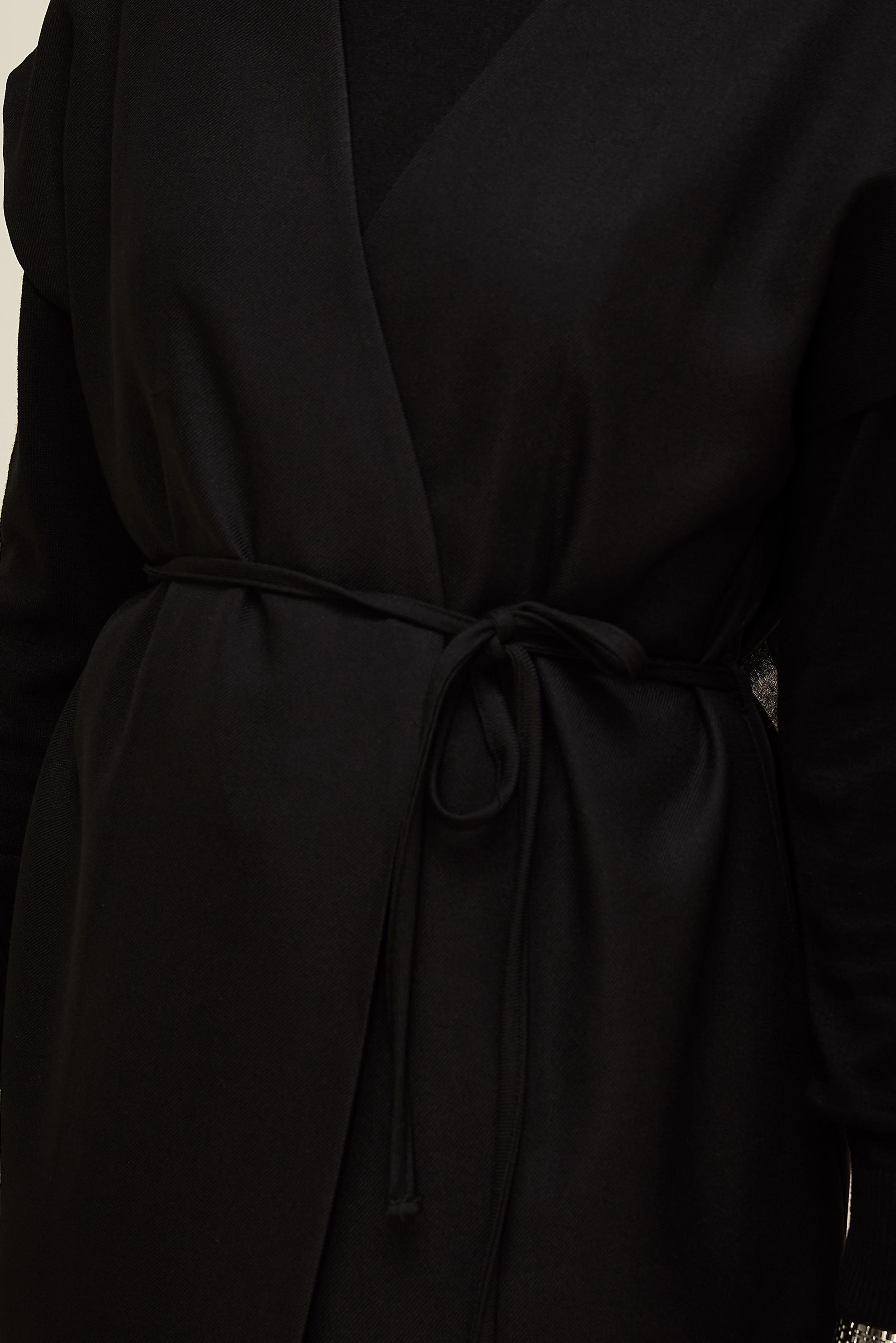 Tesettür giyim SİYAH KUŞAKLI PANTOLON TAKIMI 46020