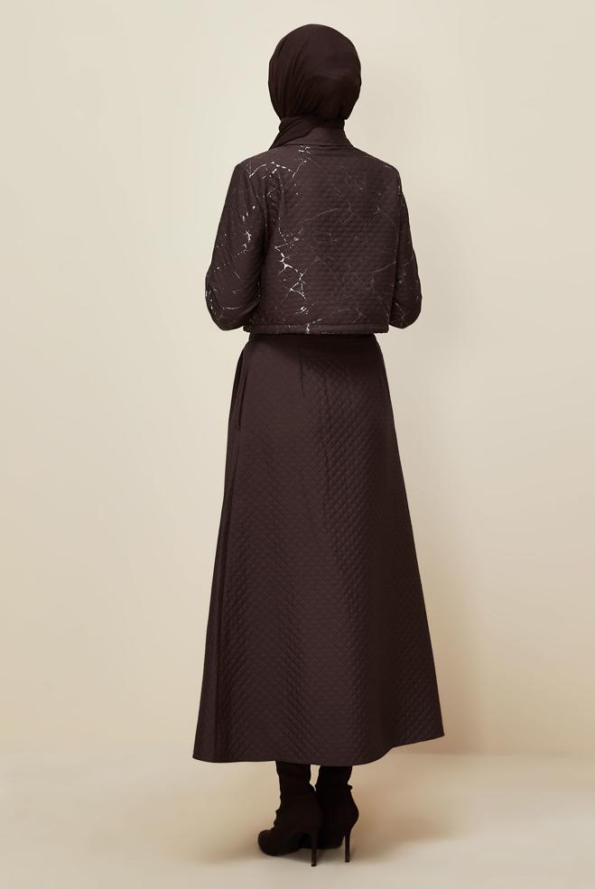 Vêtements hijab BRUN 46037 VARAK 1261 2 Lİ ETEKLİ TK.38-42 TEK 38 - ALVİNA