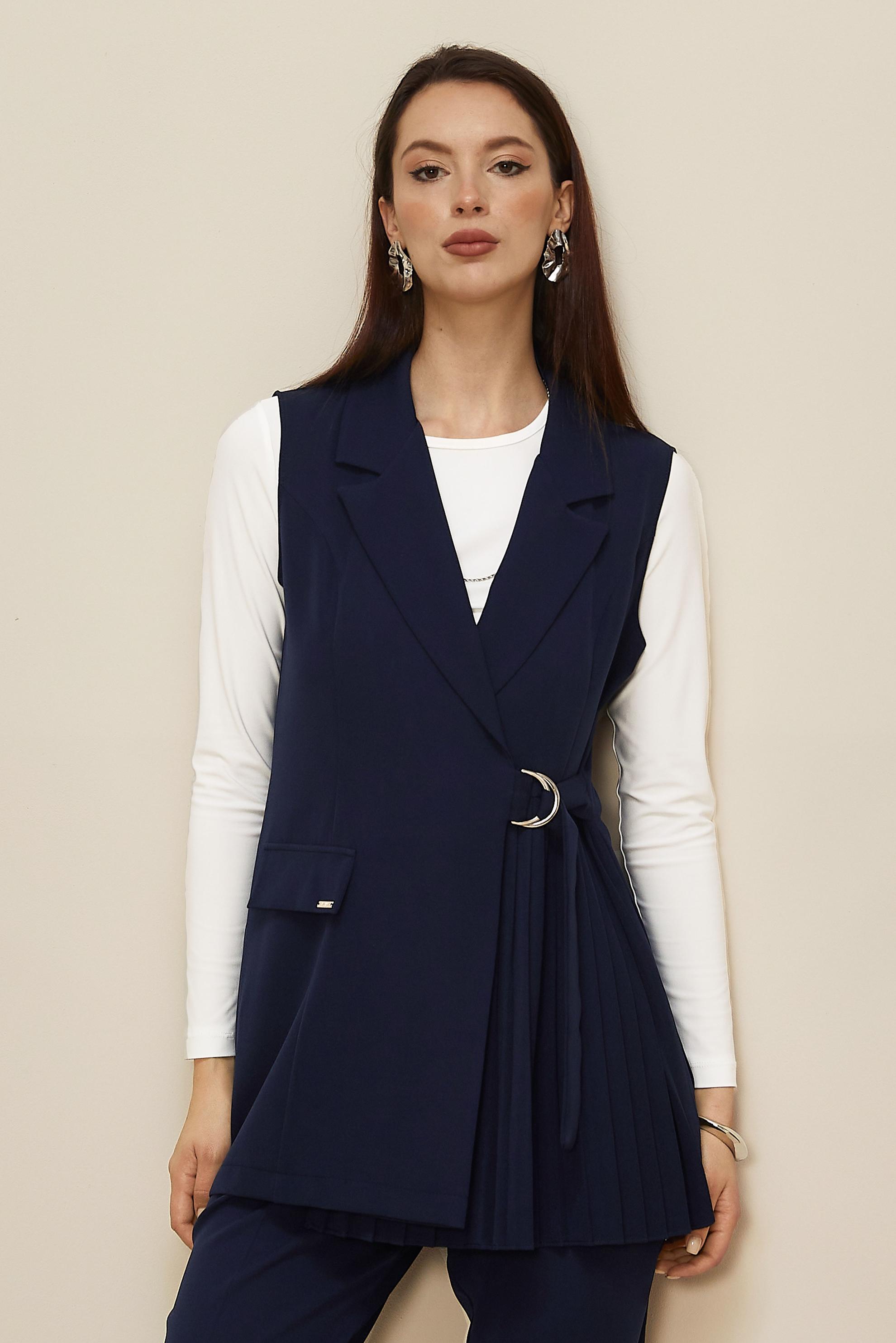 Hijab clothing NAVY BLUE BELTED PANTSUIT 46042