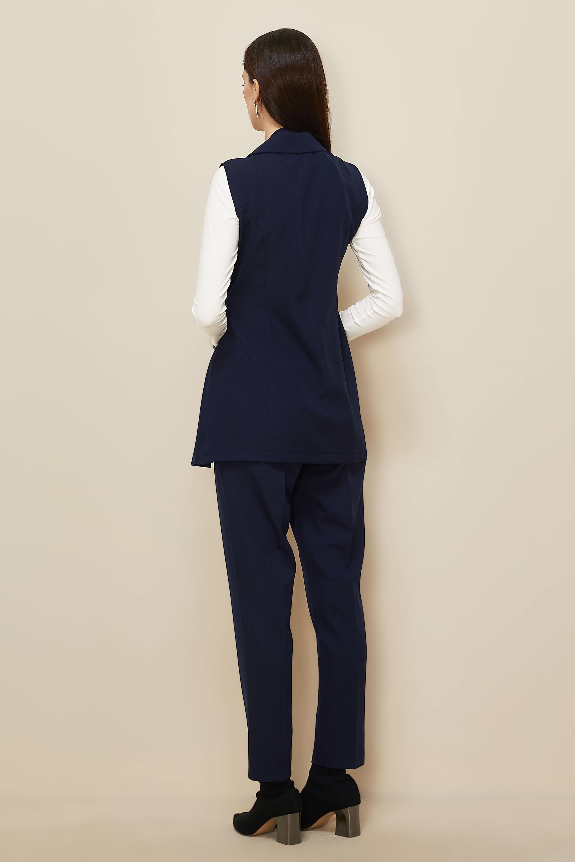 Hijab clothing NAVY BLUE BELTED PANTSUIT 46042