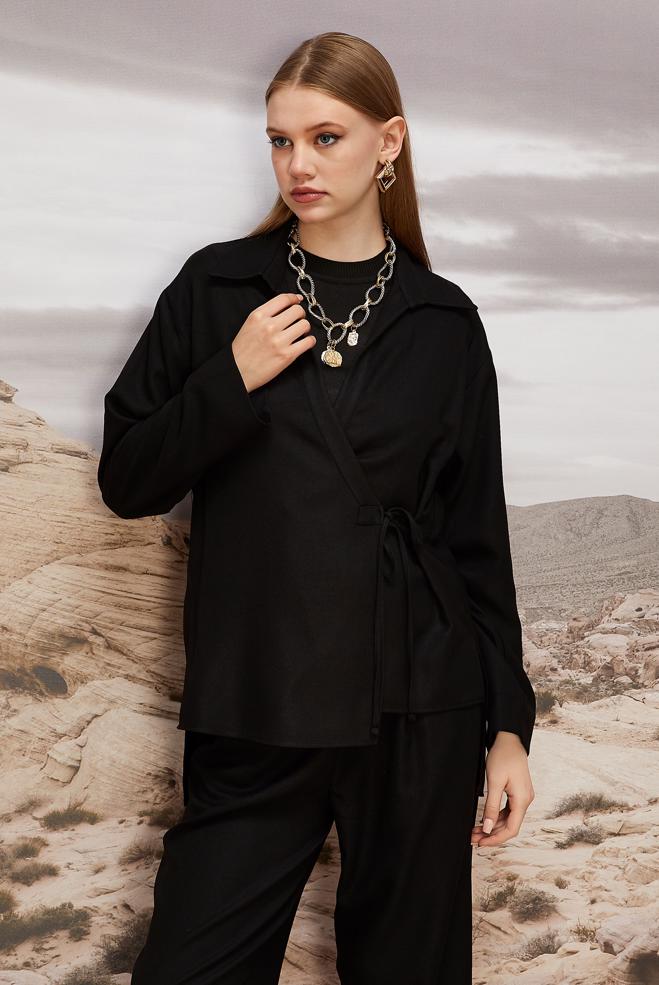 Vêtements hijab NOIR ENSEMBLE PANTALON 46045 - ALVİNA