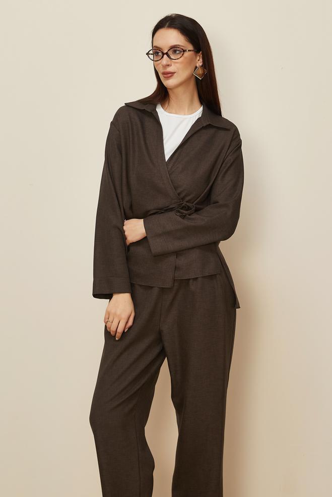 Tesettür giyim KAHVE 46045 17235 2&prime;Lİ PANT.TK. 38-44 - ALVİNA