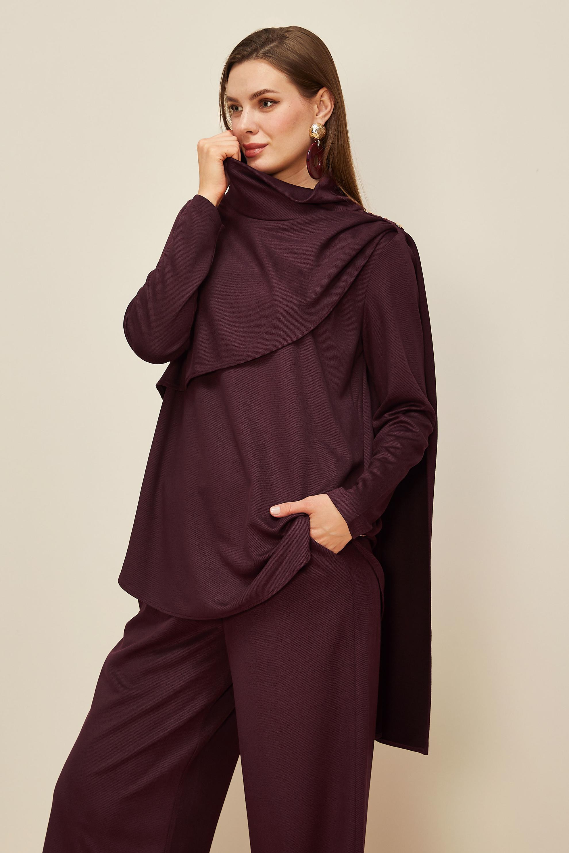 Hijab clothing DAMSON 46066 DİAGONEL SÜET 2 Lİ PANT.TK.38-44 TEK 40