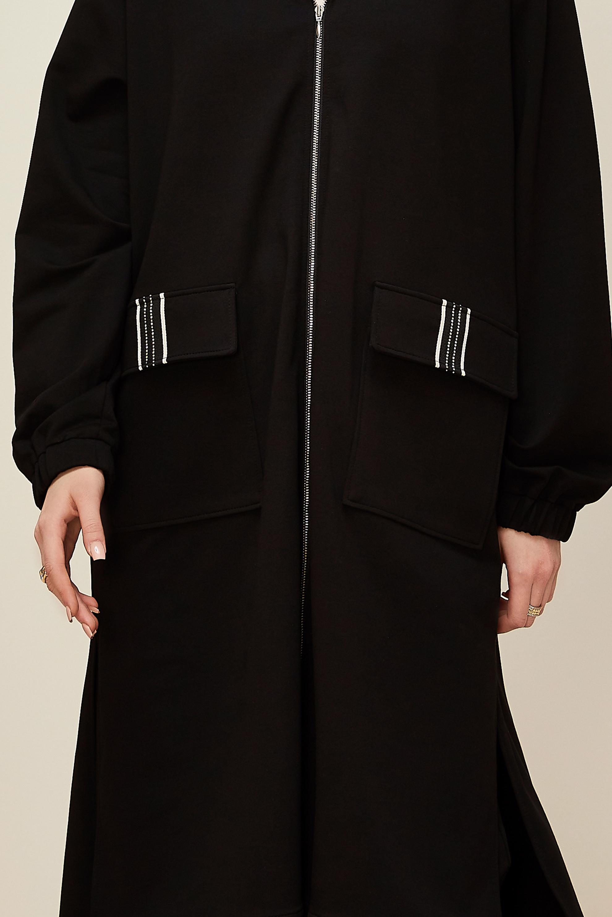 Tesettür giyim SİYAH PANTOLONLU EŞOFMAN TAKIMI 46097