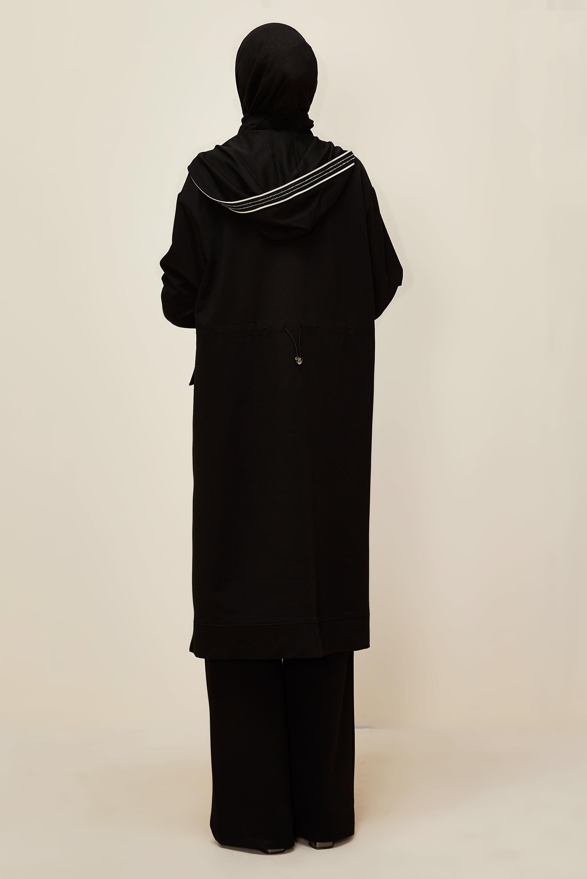 Tesettür giyim SİYAH PANTOLONLU EŞOFMAN TAKIMI 46097