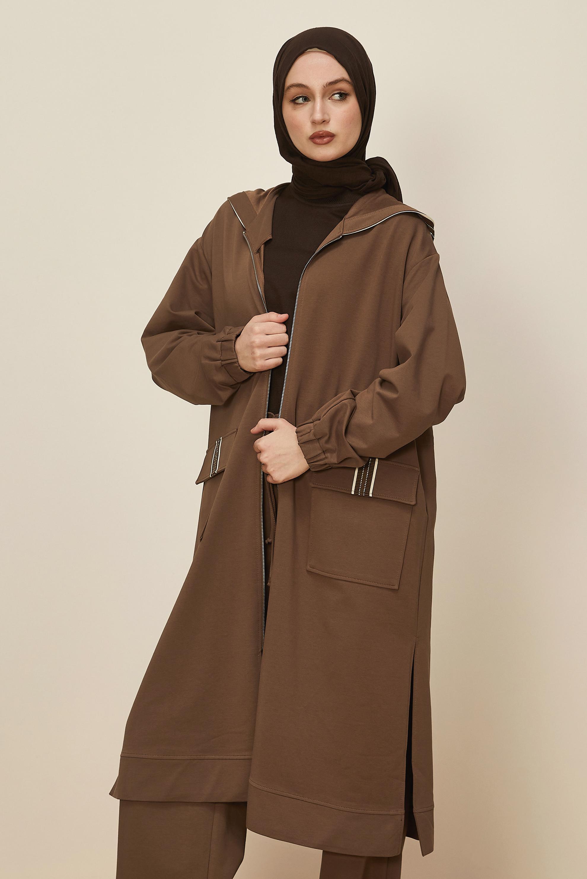 Hijab clothing BROWN TRACKSUIT WITH PANTS 46097