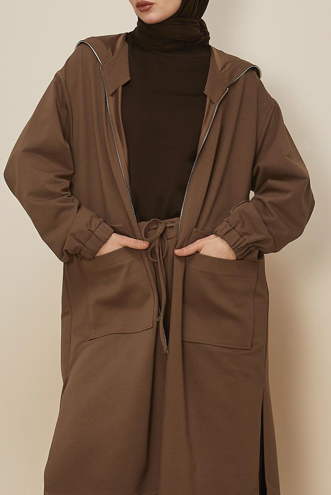 Hijab clothing BROWN 46097 ALEDA 2&prime;Lİ PANT.EŞOF.TK. 40-46 TEK38 - ALVİNA