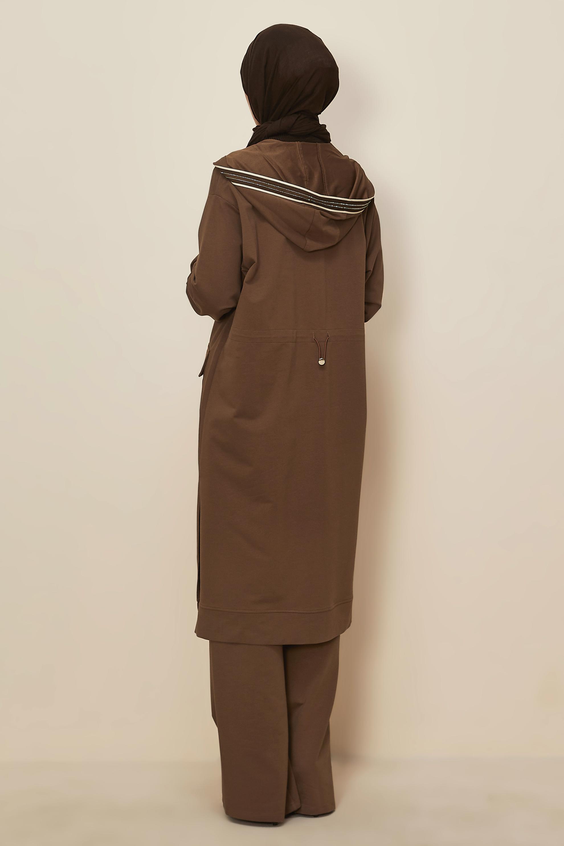 Hijab clothing BROWN TRACKSUIT WITH PANTS 46097