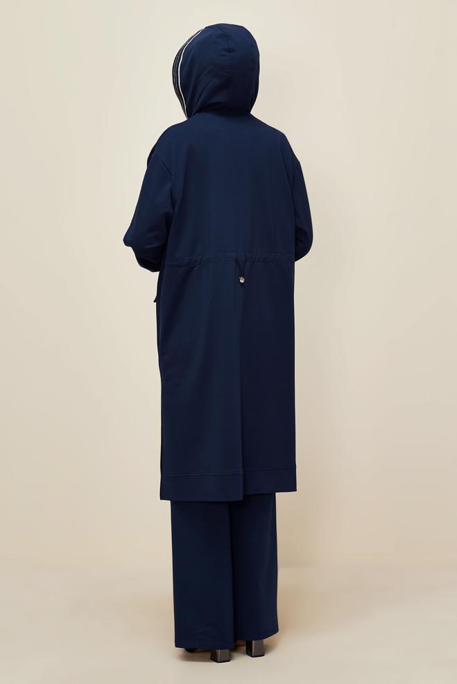 Vêtements hijab BLEU MARINE ENSEMBLE DE SURVÊTEMENT AVEC PANTALON 46097 - ALVİNA