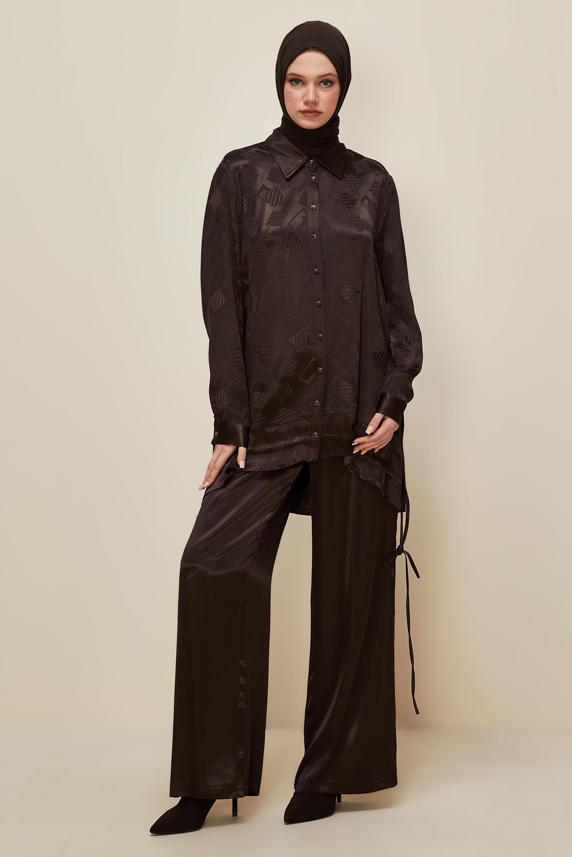 Hijab clothing BROWN 46104 JUM 871 2′Lİ PANT.TK. 40-48 TEK 42