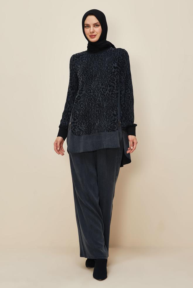 Tesettür giyim SİYAH 46127 CUPRO 2305 2 Lİ PANT.TK 38-46 TEK40 - ALVİNA