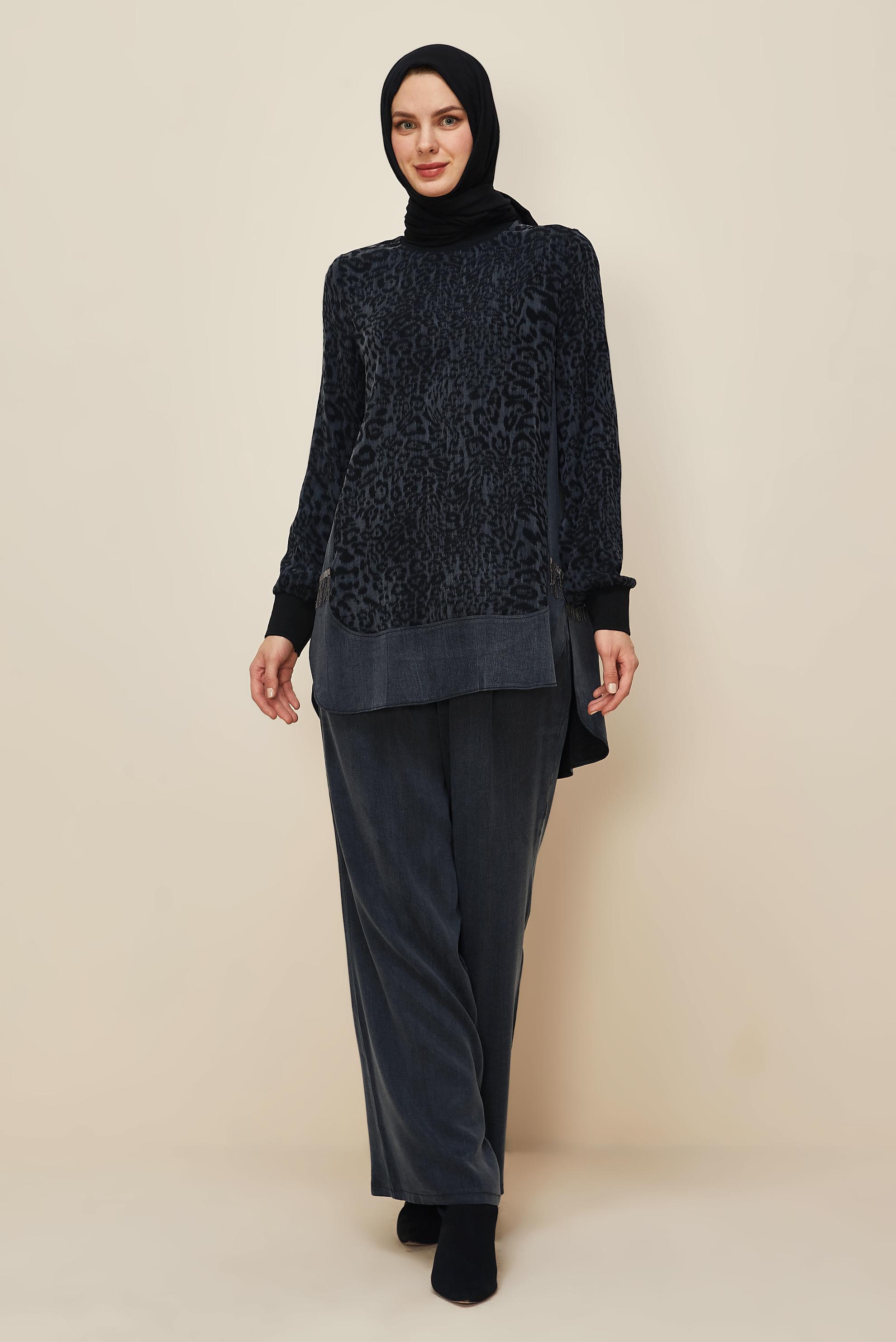 Tesettür giyim SİYAH 46127 CUPRO 2305 2 Lİ PANT.TK 38-46 TEK40