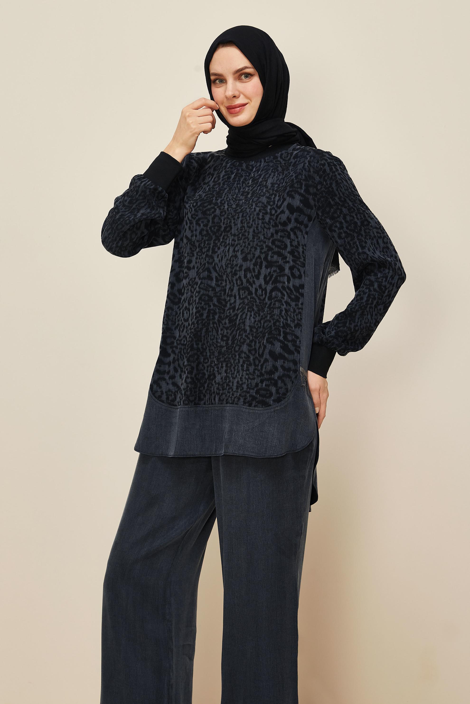 Tesettür giyim SİYAH 46127 CUPRO 2305 2 Lİ PANT.TK 38-46 TEK40