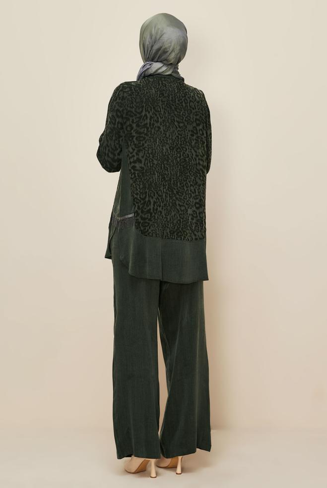 Tesettür giyim HAKİ 46127 CUPRO 2305 2 Lİ PANT.TK 38-46 TEK40 - ALVİNA