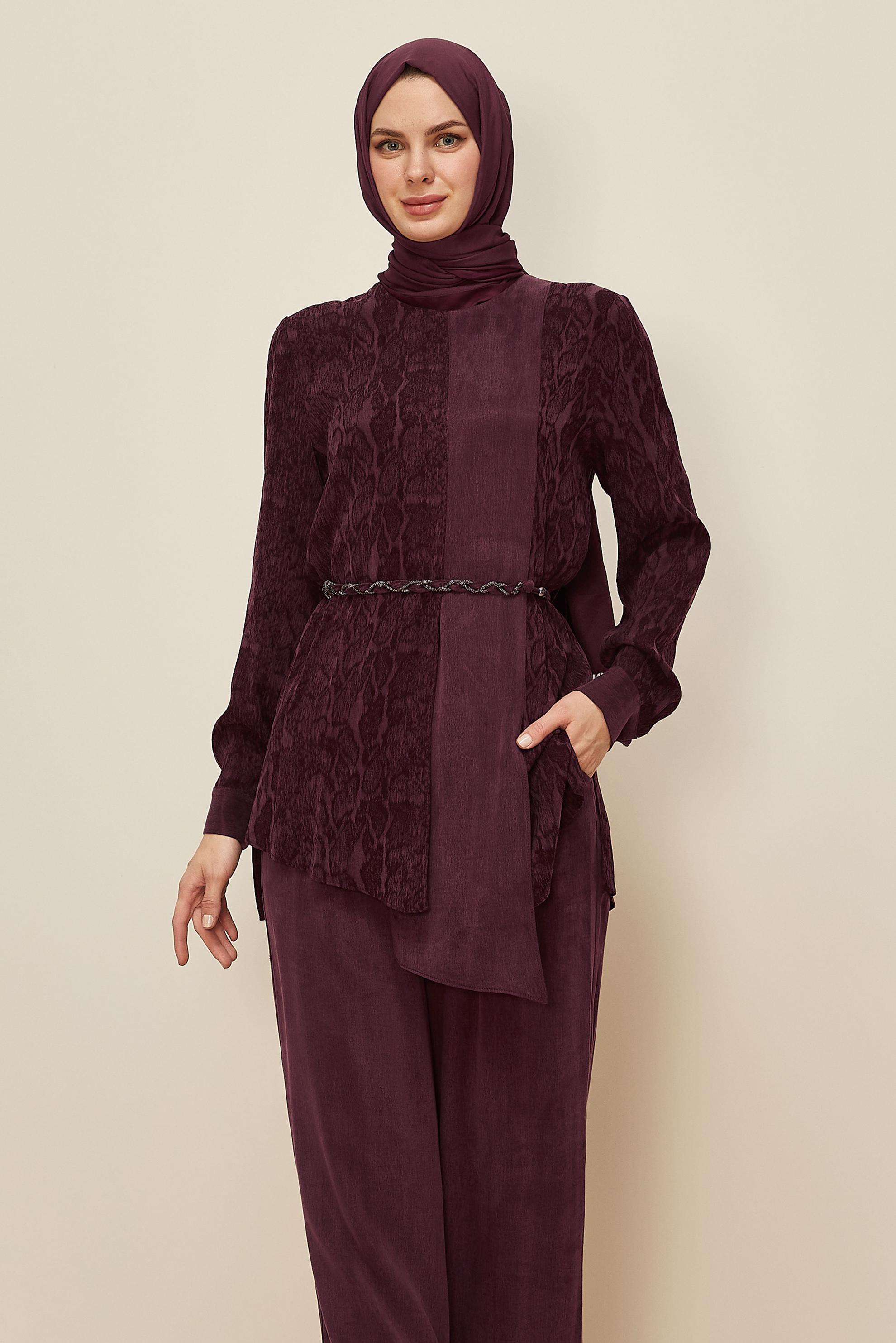 Hijab clothing CLARET RED 46139 CUPRO 2286 2′Lİ PANT.TK. 38-46 TEK40