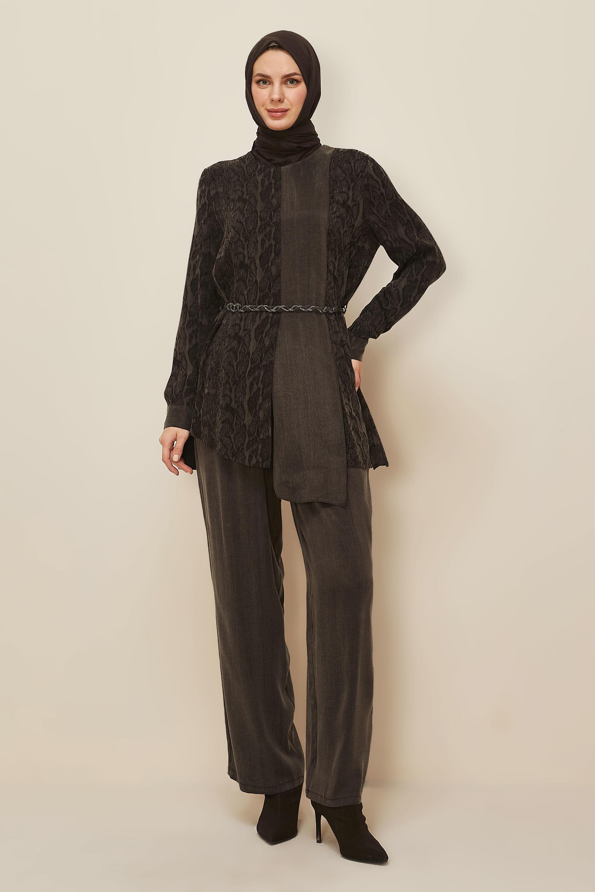 Hijab clothing BROWN 46139 CUPRO 2286 2′Lİ PANT.TK. 38-46 TEK40