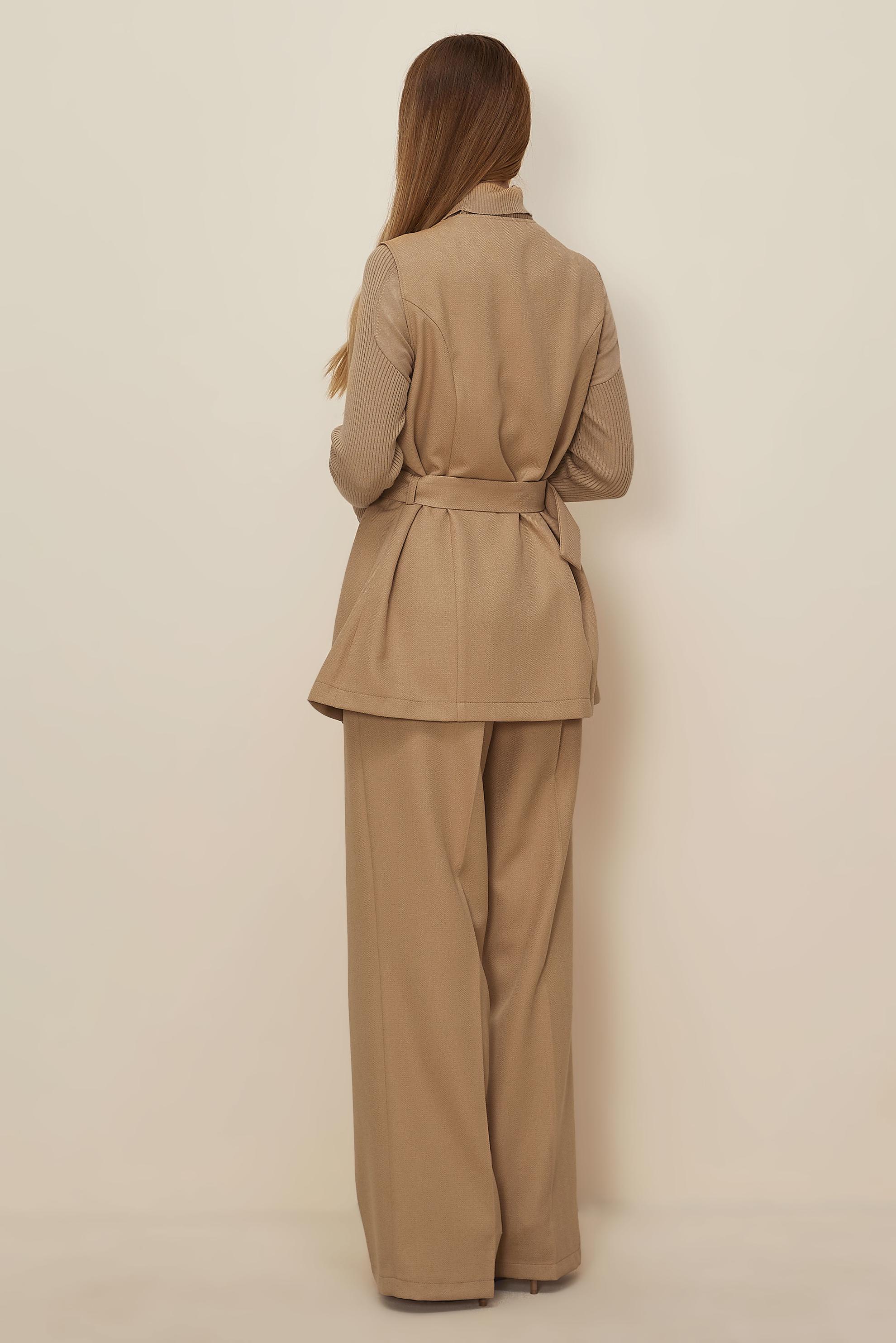 Hijab clothing BROWN BELTED PANTSUIT 46185