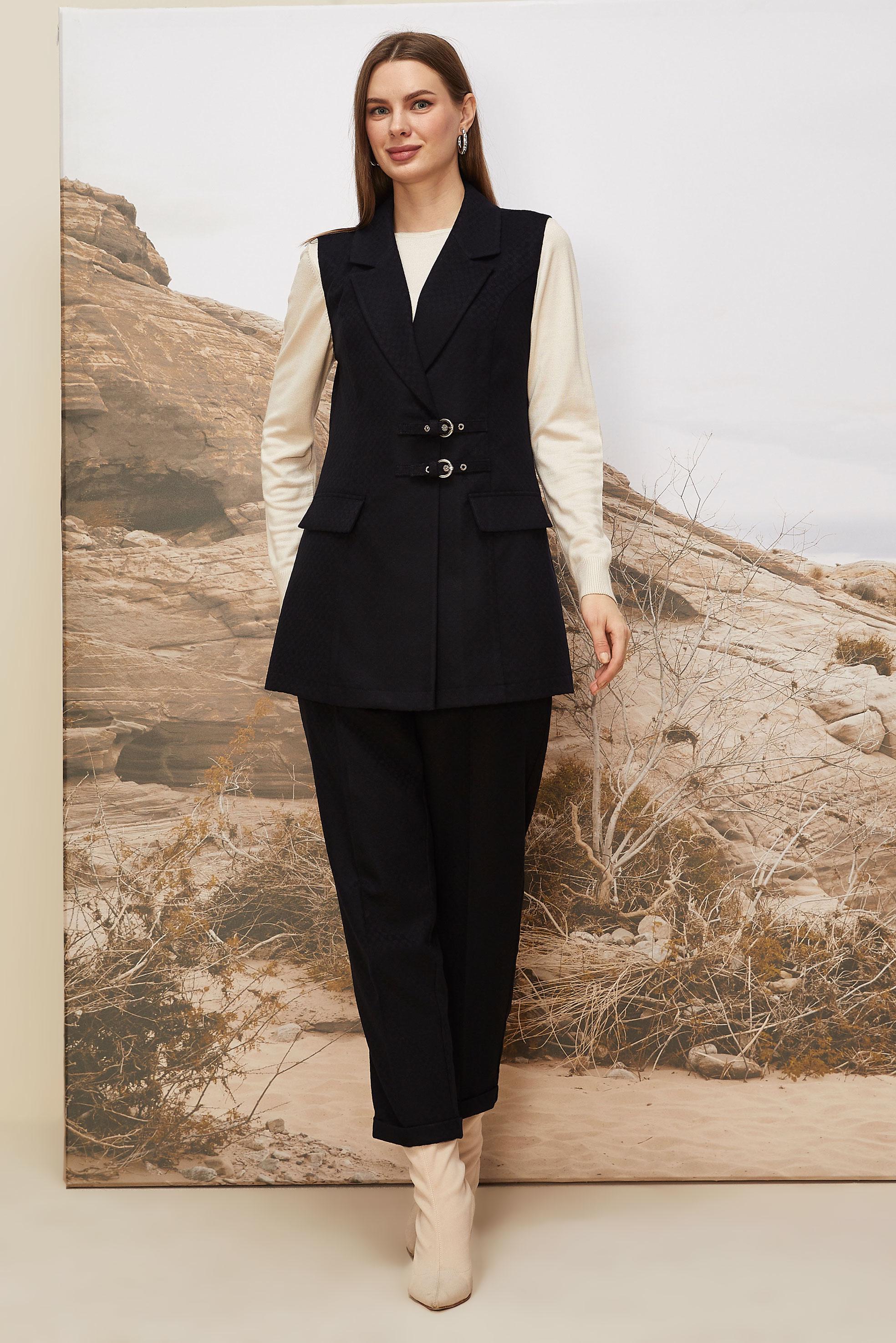 Tesettür giyim SİYAH 46205 RENO 101771 2 Lİ PANT.TK.38-44 TEK 40