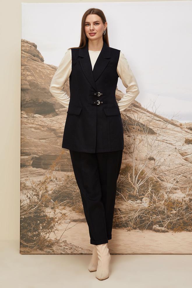 Tesettür giyim SİYAH 46205 RENO 101771 2 Lİ PANT.TK.38-44 TEK 40 - ALVİNA