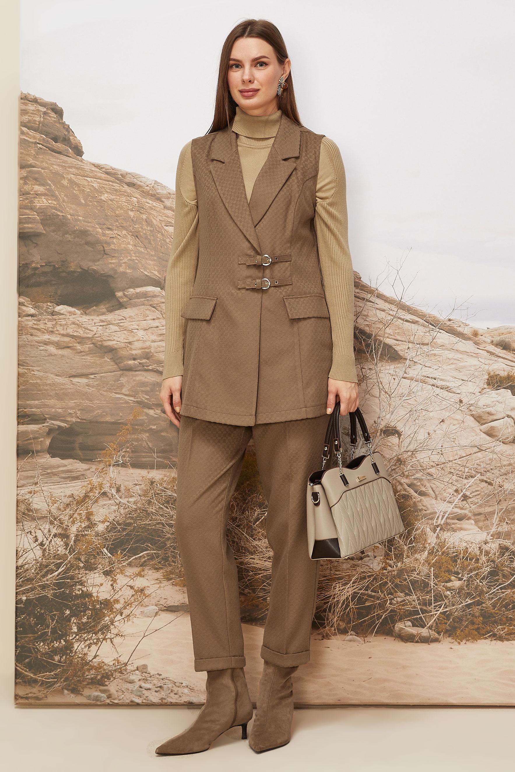 Tesettür giyim KAHVE 46205 RENO 101771 2 Lİ PANT.TK.38-44 TEK 40