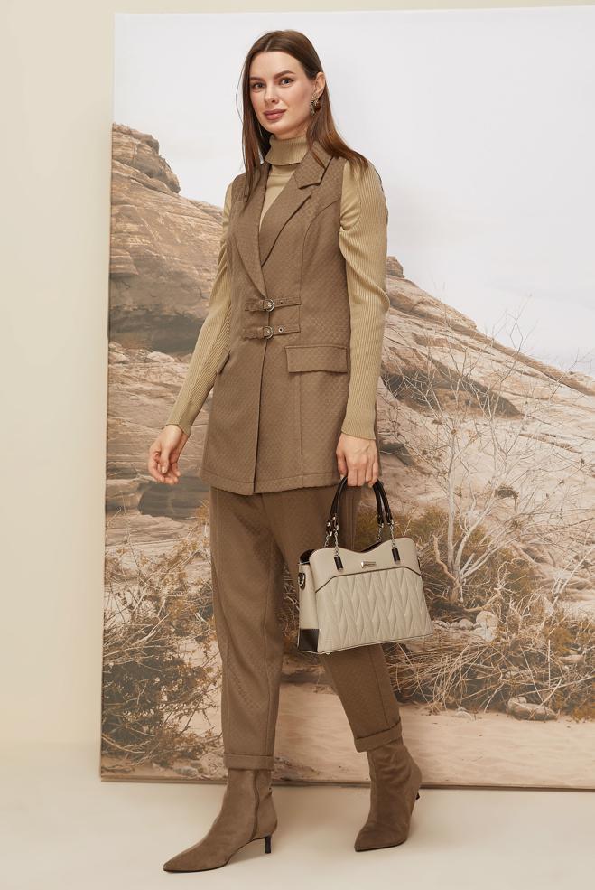 Tesettür giyim KAHVE 46205 RENO 101771 2 Lİ PANT.TK.38-44 TEK 40 - ALVİNA