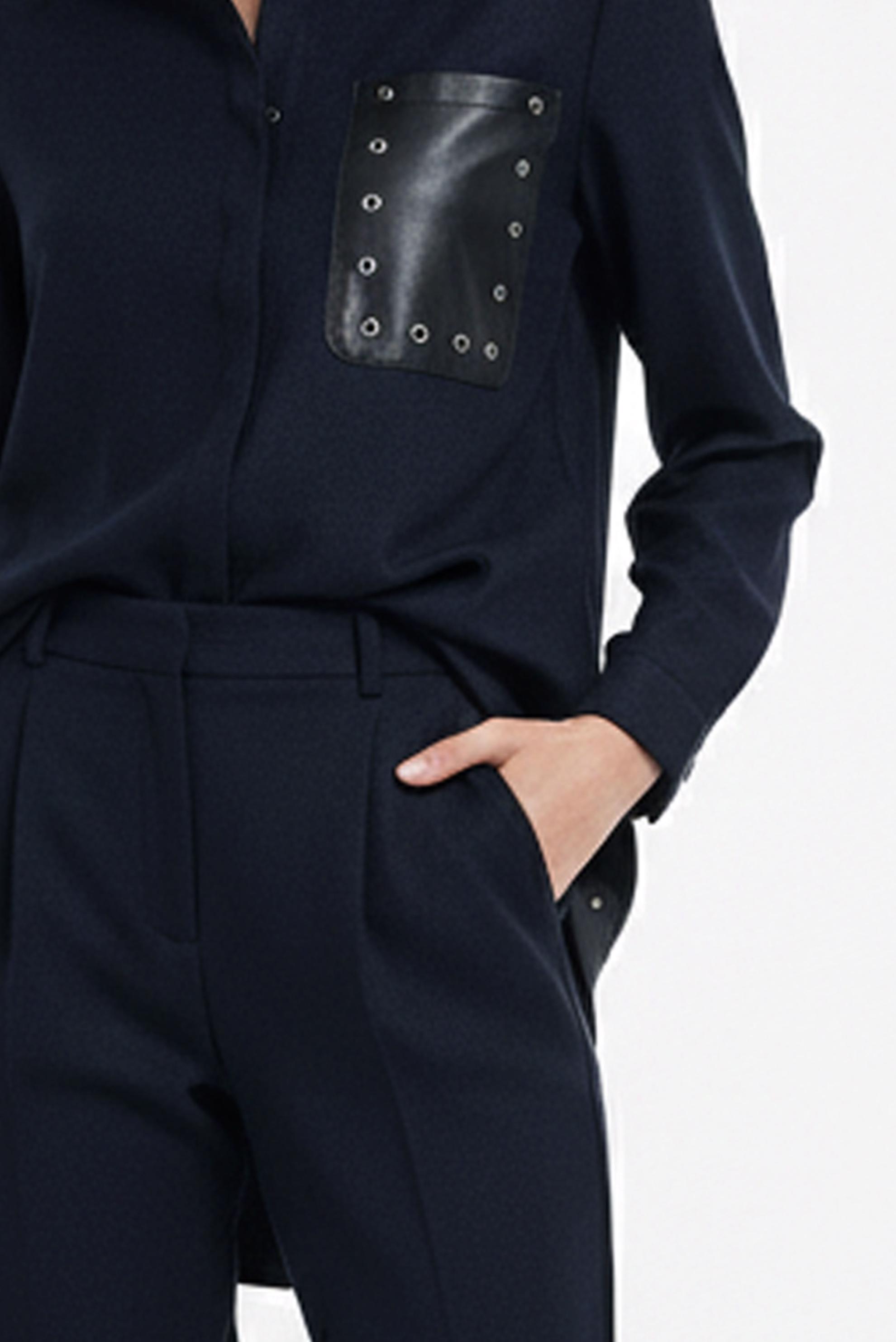 Hijab clothing NAVY BLUE EYELET DETAILED PANTSUIT 46206